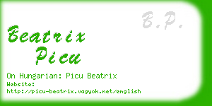 beatrix picu business card